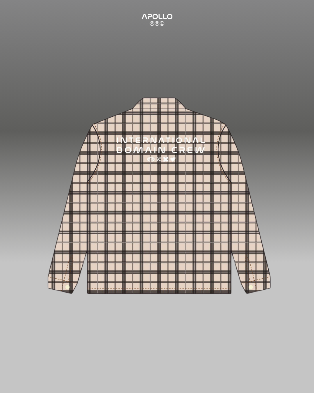 BEIGE LONG SLEEVE DOMAIN SCOTCH SHIRTS