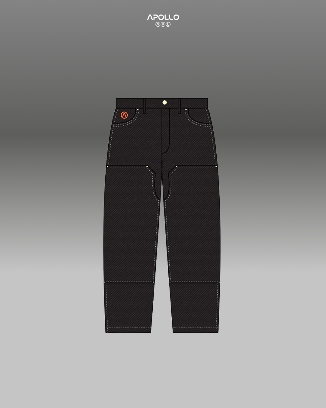 BLACK DOMAIN DOUBLE KNEE JEANS