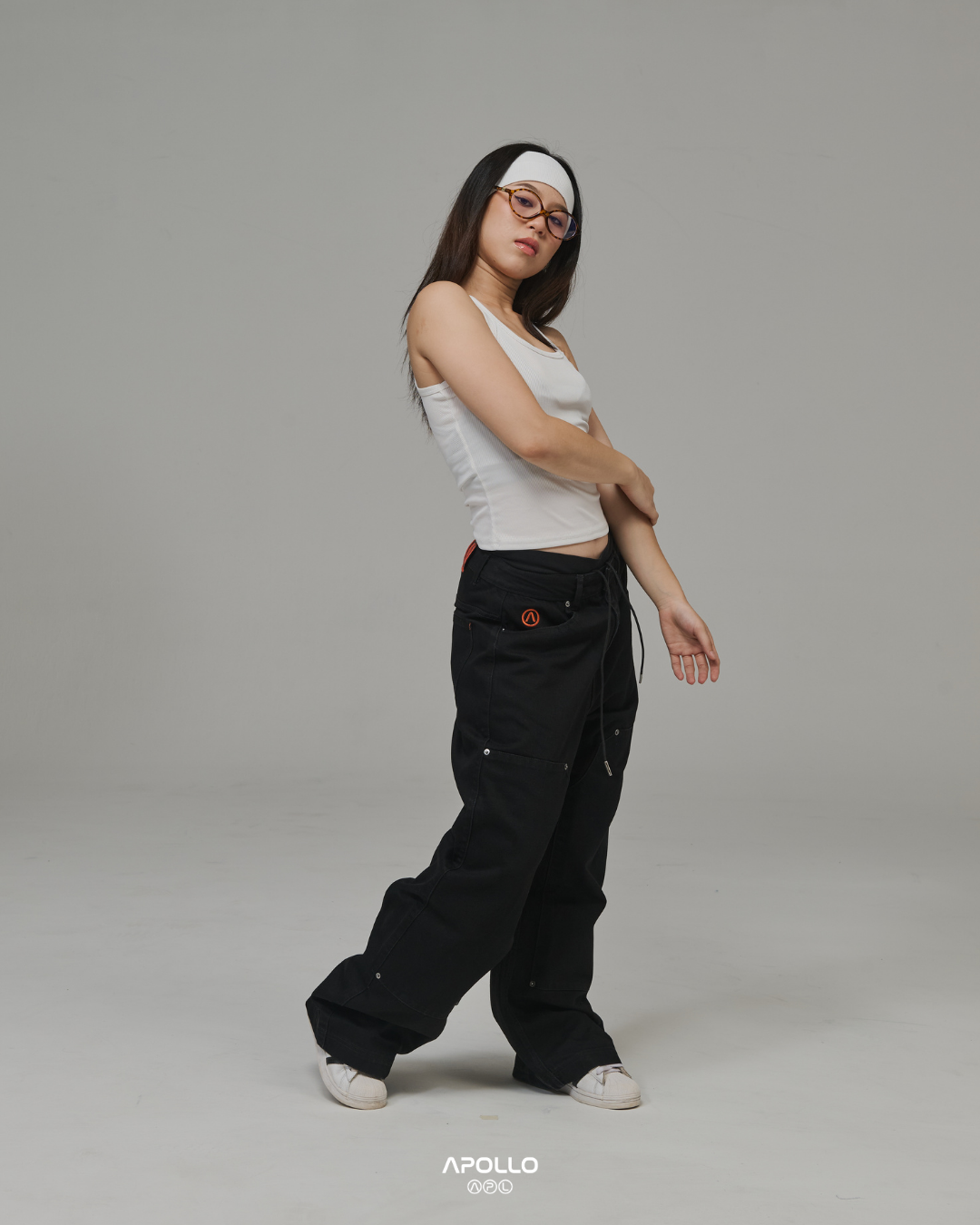 BLACK DOMAIN DOUBLE KNEE JEANS