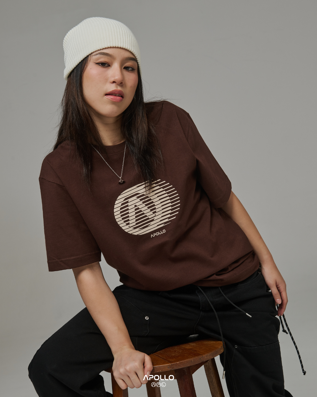 BROWN DOMAIN TEE