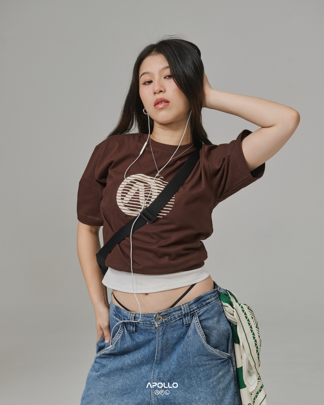 BROWN DOMAIN TEE