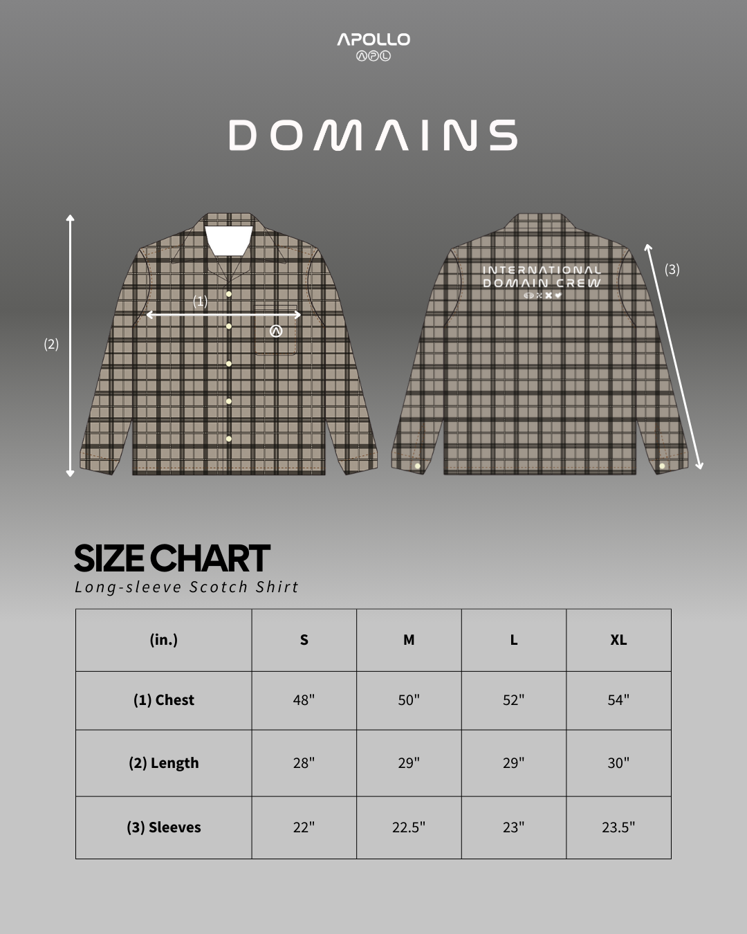 LONG SLEEVE DOMAIN SCOTCH SHIRTS