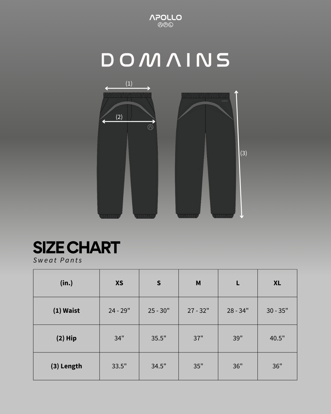 BLACK DOMAIN SWEAT PANTS