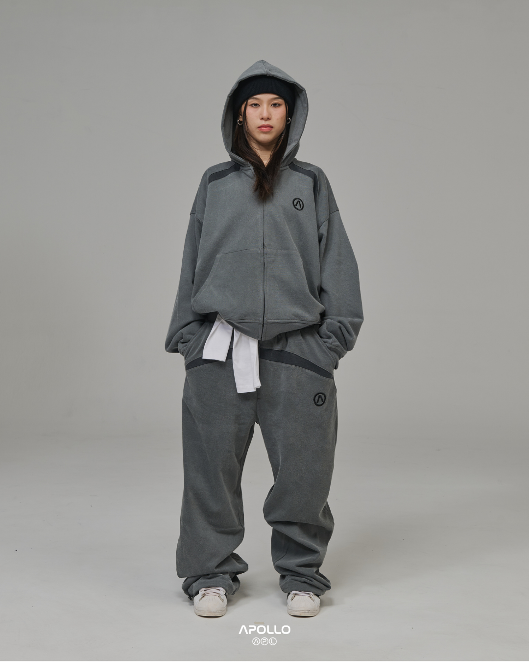GRAY DOMAIN SWEAT PANTS