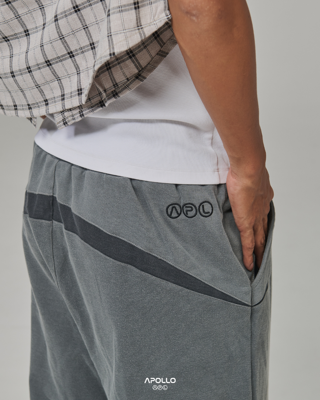GRAY DOMAIN SWEAT PANTS